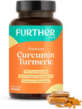 Further Food Premium Curcumin Turmeric Capsules 500mg – Organic, High Potency with Black Pepper & Avocado Oil