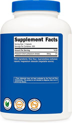 Nutricost Potassium Citrate 99mg, 500 Capsules