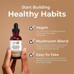 MARYRUTH'S Mushroom Complex | Lion's Mane | Turkey Tail | Reishi Mushroom | Shiitake Mushrooms | Alcohol Free | Mushroom Blend | Organic | Non-GMO | Vegan | 30 Servings