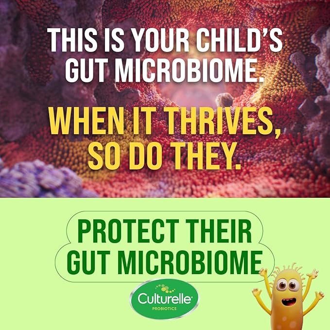 Culturelle Kids Probiotic + Fiber Packets (Ages 3+) - 60 Count - Digestive Health & Immune Support - Helps Restore Regularity