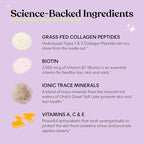 Lemme Glow Collagen Gummies for Thick Hair, Strong Nails & Healthy Skin with Multi-Collagen Peptides, Biotin, Trace Minerals, Zinc, Vitamins A, C & E, Dairy & Gluten Free, Peach Flavor, 60 ct.