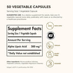 Solgar Alpha Lipoic Acid 200 mg, 50 Vegetable Capsules - Antioxidant Support - Helps to Recycle Glutathione, Vitamin C & E, CoQ-10 - Non-GMO, Vegan, Gluten Free, Dairy Free, Kosher - 50 Servings