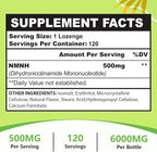 Sublingual NMNH 500mg (480-Day Supply, 500mg per Serving) NMNH(Dihydronicotinamide Mononucleotide)，NAD Supplement for NAD Levels as We Age, for Anti-Aging, Energy, Immunity, Focus - 480 Count