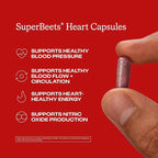 Humann SuperBeets Beet Root Capsules Quick Release 1000mg, Helps Support Nitric Oxide Production, Blood Pressure Support, Heart Health, Contains Non-GMO Beetroot Powder, Studied Antioxidants, 90 Count