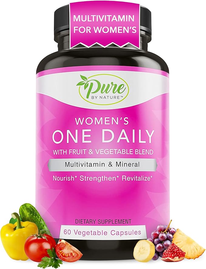 Pure By Nature Bundle Pack of 600mg D Mannose 240 Capsules & One Daily Multivitamin for Women 60 Capsules Supplements, Immunity & Urinary Tract Health Support Women’s Wellness Bundle