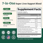 Migcopat 7-in-One TUDCA Supplement, 3650mg with Milk Thistle, NAC, Alpha Lipoic Acid, Dandelion Root, Bile Salts TUDCA for Liver Cleanse Detox & Repair, Bile Flow and Digestive Support - 120 Capsules