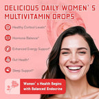 Women Endocrine Liquid Drops, Supports Hormone Balance, Cortisol Levels, Gut Health, Mood, Sleep | Liquid Multivitamins with Inositols, Rhodiola, DIM