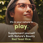 Nature's Bounty Red Yeast Rice Pills and Herbal Health Supplement, Dietary Additive, 600mg, 120 Capsules
