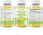 Potassium Citrate 1000mg Gummies, Potassium Supplement for Adults Women and Men, with Magnesium, Vitamin B6 Chewable Supplements, Support Electrolyte Balance, Muscular & Nerve Function, 120 Count