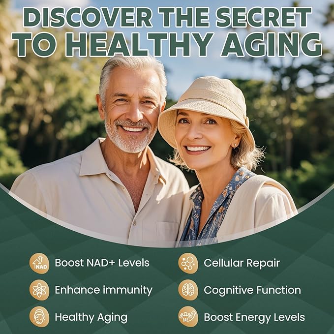 Liposomal NAD+ Supplement 1200mg with Trans Resveratrol - Boost NAD+ Levels, Energy & Anti-Aging Support - Vegan, 100 Capsules