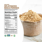 Sunfood Superfood Organic Gelatinized Maca Root Powder - Pure Raw Maca Powder for Women & Men, Use in Coffee or Smoothie, Certified USDA Organic, Non-GMO, Vegan, Gluten Free, Earth Kosher - 8 oz Bag