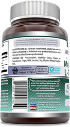 Amazing Formulas Melatonin 10 Mg Plus L-Theanine 5.5 Mg Supplement | Tablets | Non-GMO | Gluten Free | Made in USA | (1 Pack, 120 Tablets)