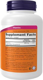 NOW Foods Supplements, Vitamin E-400 IU Mixed Tocopherols, Antioxidant Protection*, 250 Softgels