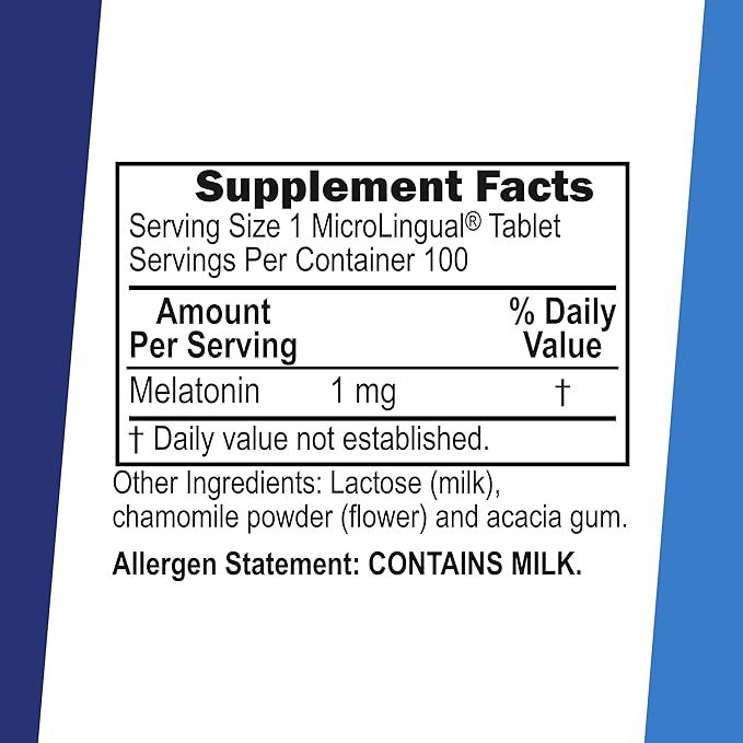 Superior Source Melatonin 1 mg - Healthy Sleep Support Supplement for Adults - Melatonin Formula with Chamomile Aids Relaxation & Restful Sleep - 100 Sublingual Dissolving Tablets