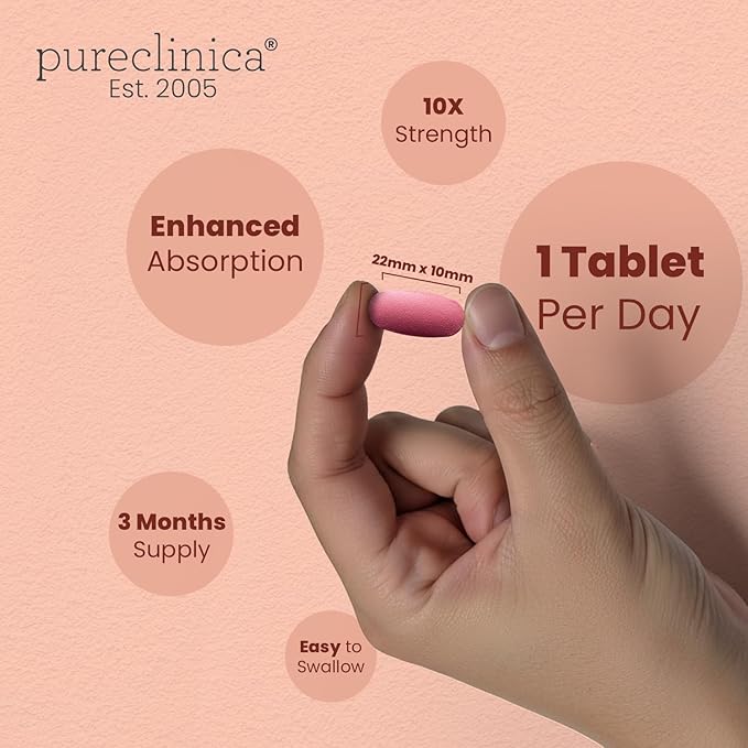 pureclinica Maximum Strength Resveratrol 1000mg x 360 Tablets - (4 Bottles of 90-12 Months Supply). 10 x Strength w/Black Pepper Extract