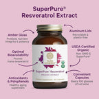 PURE SYNERGY SuperPure Resveratrol Extract | Organic Resveratrol Supplement | Antioxidant Trans-Resveratrol Extract with Grape Polyphenols | for Healthy Aging, Heart, and Skin Health (60 Capsules)
