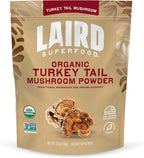 Laird Superfood Organic Turkey Tail Mushroom Powder for Immune Support, 3.17 oz. Bag, Pack of 1