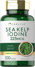 Carlyle Sea Kelp Iodine Supplement | 225mcg | 300 Tablets | Non-GMO, Gluten Free | Traditional Herb Supplement
