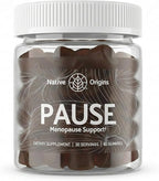 Menopause Gummies Hormone-Free Supplements for Women Supports Hot Flashes, Night Sweats & Mood Swings and Weight - Black Cohosh Saffron KSM-66 Fennel B6 and Chamomile - 30 Servings
