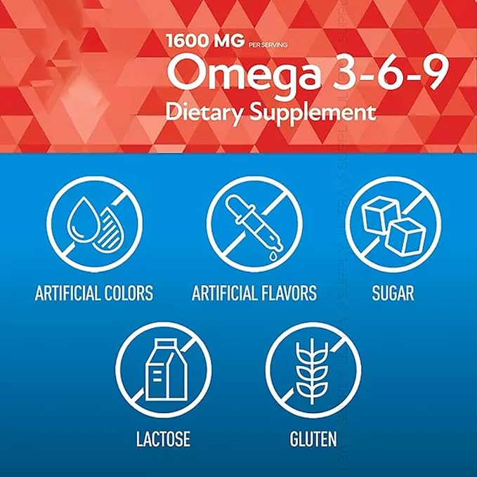 Omega 3-6-9 Dietary Supplement (325 ct.) - Promote Visual Function and Eye Health - Support Heart, Cardiovascular Health, Healthy Skin, Hair and Overall Health (Omega 3-6-9)