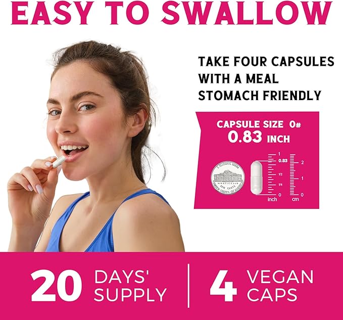 Inositol Supplement, Myo-Inositol & D-Chiro Inositol Supplements for Women, 40:1 Ideal Ratio, Hormone Balance and Women’s Wellness, 80 Vegan Capsules