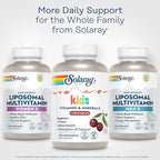 SOLARAY Kid's Vitamins & Minerals, Multivitamin for Kids - Bones, Vision, Heart Health Support w/Vitamin C, Vitamin D and B2, Iron - Gluten Free, 120 Black Cherry Chewables, 60 Servings