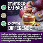 Bronson Grape Seed Extract 400 mg - Antioxidant & Immune Support - Standardized Extract with 95% Proanthocyanidins- Non GMO, 90 Vegetarian Capsules
