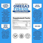 Triple Strength Omega 3 Fish Oil Softgels (2 Month Supply) Plus Turmeric Curcumin with Black Pepper Extract 1500mg Complex (2 Month Supply)