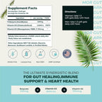 Gut & Heart Health + Immune Support | 1 Month Supply | 30 Soft Gel Capsules | Pure Butyrate 350mg & Vitamin D3 2000IUs & Vitamin K2 120mcg | Heart Health | Gastrointestinal Support