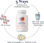 FullWell Women's Prenatal Multivitamin - Healthy Pregnancy Support - Contains Choline & Folate - Supports Fetal Growth & Brain Development* - 240 Count (60 Servings, 2 Pack)