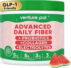 6-in-1 Daily Fiber Powder Supplement, Premium Acacia Fiber for Digestive & Gut Health, Sugar Free, GLP-1 Friendly Fiber Powder with Prebiotic, Probiotics, Collagen Peptides & Electrolytes - For Women