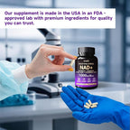 NAD Supplement, Liposomal NAD Resveratrol Supplement Contains Berberine, Alpha Lipoic Acid,Hyaluronic Acid & Quercetin - Support Anti-Aging, Longevity, Cellular Energy, NMN Alternative -120 Capsules