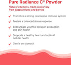 Pure Synergy Pure Radiance C | Organic Vitamin C Powder | 100% Natural, Whole Food, Non-GMO Supplement with Organic Camu Camu| for Immune and Collagen Support (3.1 oz Powder)