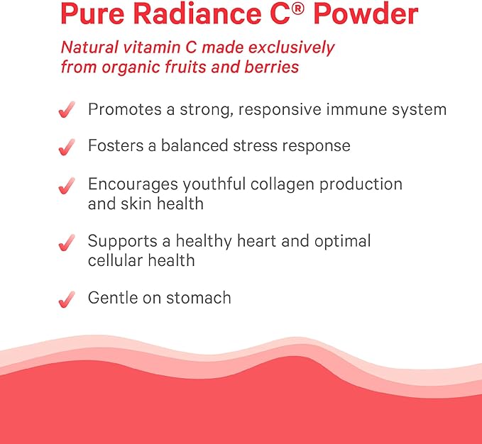 Pure Synergy Pure Radiance C | Organic Vitamin C Powder | 100% Natural, Whole Food, Non-GMO Supplement with Organic Camu Camu| for Immune and Collagen Support (3.1 oz Powder)