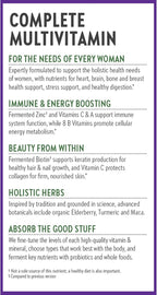 New Chapter Women’s Multivitamin, Iron, B6, B12, Biotin for Hair Growth, D3, VIT C, Zinc for Immune & Stress Support, Gentle on an Empty Stomach, One Daily, Non-GMO, Gluten-Free, 18+, 48 Tablets