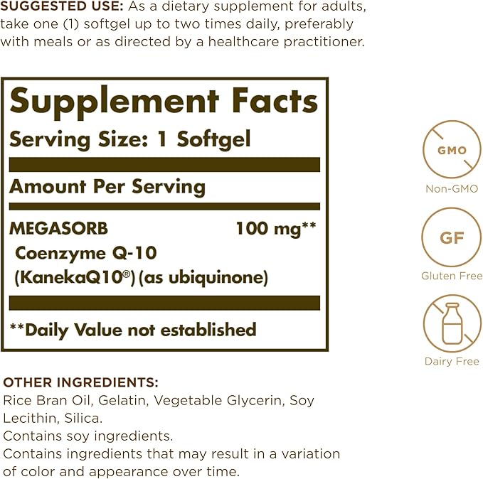 Solgar, Megasorb Coq-10 100 Mg, 60 Softgels