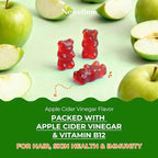 NEWELLME ACV Gummies with the Mother & B12 – Sugar-Free, Great-Tasting Vegan Gummies for Digestion, Metabolism & Daily Energy Support, 180 Count