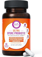 Ultra Spore Probiotic with Live Strains | Daily Soil Based Probiotic for Digestive Support & Gut Health | Soy-Free, Dairy-Free, Gluten-Free, Non-Refrigerated Probiotics, 30 Capsules