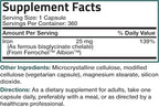 Bronson Iron Bisglycinate 25 mg Gentle on The Stomach, Supports Energy & Healthy Red Blood Cell Production - Non-Constipating Formula - Non GMO, 360 Vegetarian Capsules
