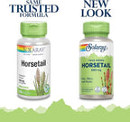 Solaray Horsetail 880 mg - Horsetail Supplement with Natural Silica, Aerial Horse Tail Grass Capsules, Herb Vitamins for Overall Health - 100 Vegan Capsules