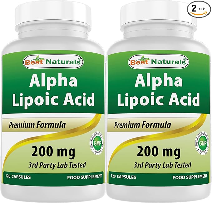 Best Naturals Alpha Lipoic Acid 200 Mg 120 Capsules (120 Count (Pack of 2))