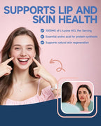 L-Lysine 1000mg Liquid Drops, L-Lysine Supplement for Essential Amino Acid Supplement for Lips & Oral Health & Collagen Formation Support, Natural Grape Seed Extract Drops-300 mg Grape Seed Extract L