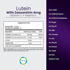 Lutein Vitamin C + Vitamin E – 20mg Lutein with 4mg Zeaxanthin – Eye Health Support – Blue Light & UV Protection – Supports Macular & Retinal Function – 60 Softgels – USA Made – GMP Certified