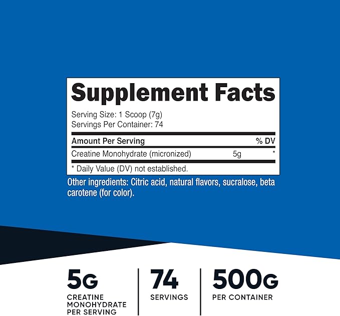 Nutricost Creatine Monohydrate Powder (Mandarin Orange, 500 Gram) - Micronized Creatine Supplement - Vegan, Non-GMO, Gluten Free (Pack of 2)