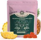 Vaginal Probiotic Gummies - Pineapple Probiotic Gummies for Women Vaginal Health Support, Sugar Free Vegan Womens Vitamins with Vitamin C, pH Balance for Women, 60 Gummies 30 Day Supply