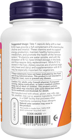 NOW Foods Supplements, Vitamin B-50 mg, Energy Production*, Nervous System Health*, 100 Veg Capsules