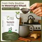 Organic Way Turmeric/Haldi Root Cut & Sifted (Curcuma Longa) - Herbal Tea | Kosher & USDA Certified | Vegan, Non-GMO & Gluten Free | 100% Raw from India (2LBS / 32Oz.)