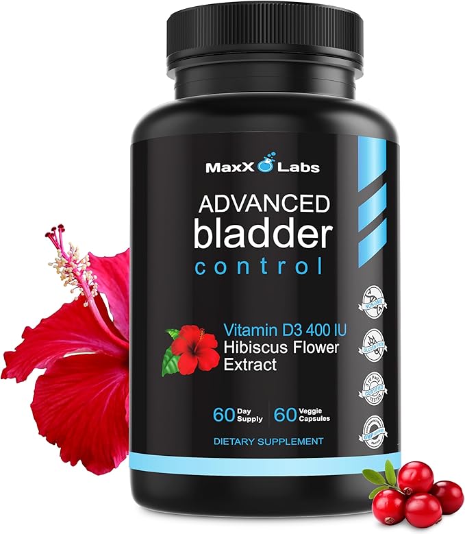 Advanced Bladder Control Supplements for Women & Men - Supports Urinary Tract Health - Helps Overactive Bladder & Urinary Tract Infection - Cranberry Pills + Pumpkin Seed Oil Extract, 60 Ct