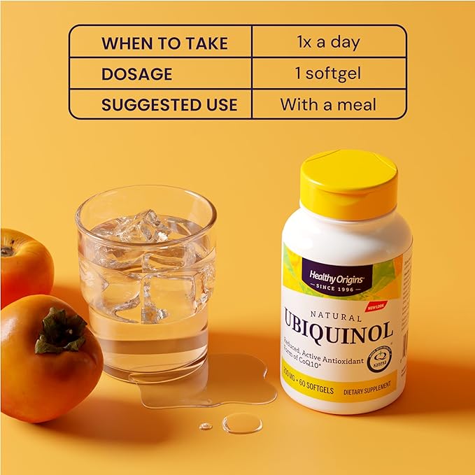 Healthy Origins Ubiquinol (Active Form of CoQ10), 200 mg - Kaneka Ubiquinol Supplements for Heart Health & Antioxidant Support - Gluten-Free & Non-GMO Supplement - 150 Softgels