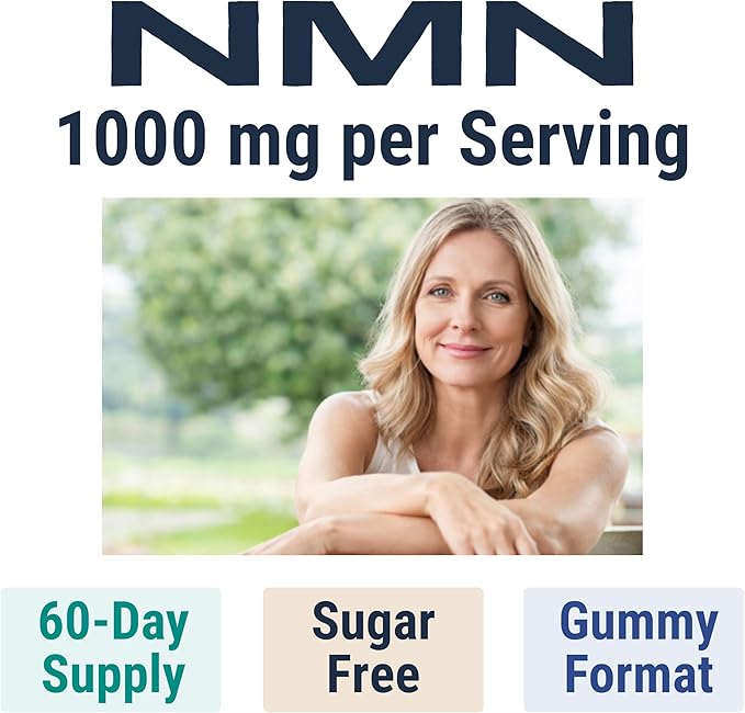 SHIZAM NMN Supplement Gummies – Nicotinamide Mononucleotide (NMN) 1000-mg per Serving | NAD+ Supplement Format | Sugar-Free NMN Gummies | 120 Gummies | 60-Day Supply